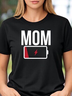 The "Mom Battery Low" Graphic Tee